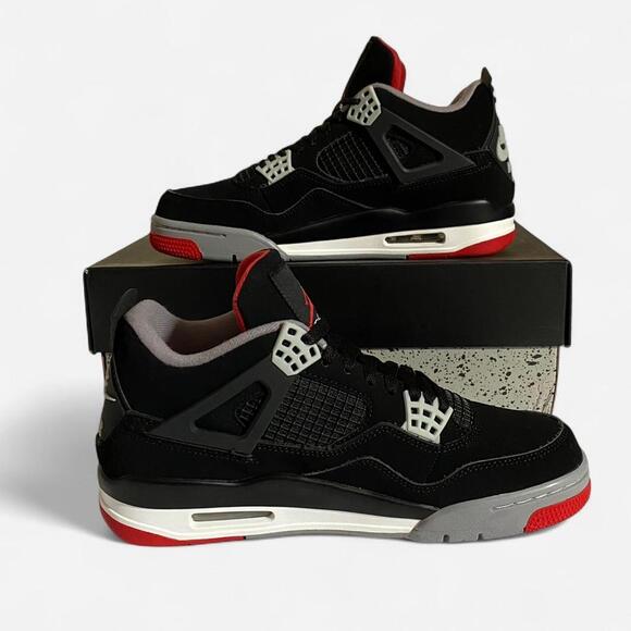 Jordan 4 retro bred 2019 - size 8.5 M / 10 W US / 41.5 EU